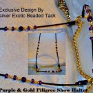 PurpleGold Miniature Horse Show Halter w/Lead XS-Lg