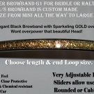 Fancy Browband 4 bridle or Show Halter, Mini- Lg Horse