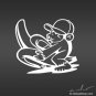 5" MONKEY AND BANANA PEEL THIS Vinyl Sticker Car Decal