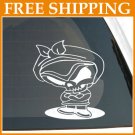 5" BABY PUNISHER SKULL ON BOARD Vinyl Sticker Car Decal