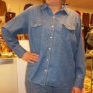 Izod blue snap shirt