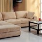 Telus Beige Sectional Sofa + 2 Ottomans and Bookcase