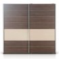 Tais Modern Sliding Door Wardrobe in  Wenge-Whitened Oak Finish