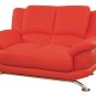 9908 Red Bonded Leather Loveseat