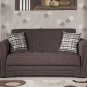 Victoria Andre Dark Brown Convertible Loveseat