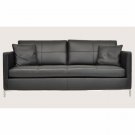 Istanbul Sofa in Black Leather by BNT
