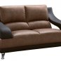 982 Tan/Brown Bonded Leather Loveseat by Global Furniture
