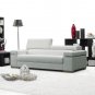 Soho Modern Black or White Leather Sofa