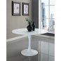 48" Tulip Style White Fiberglass Table