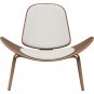 Artemis Lounge Chair in White Leather