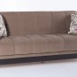 Duru 3pc Convertible Sofa Set in Optimum Brown