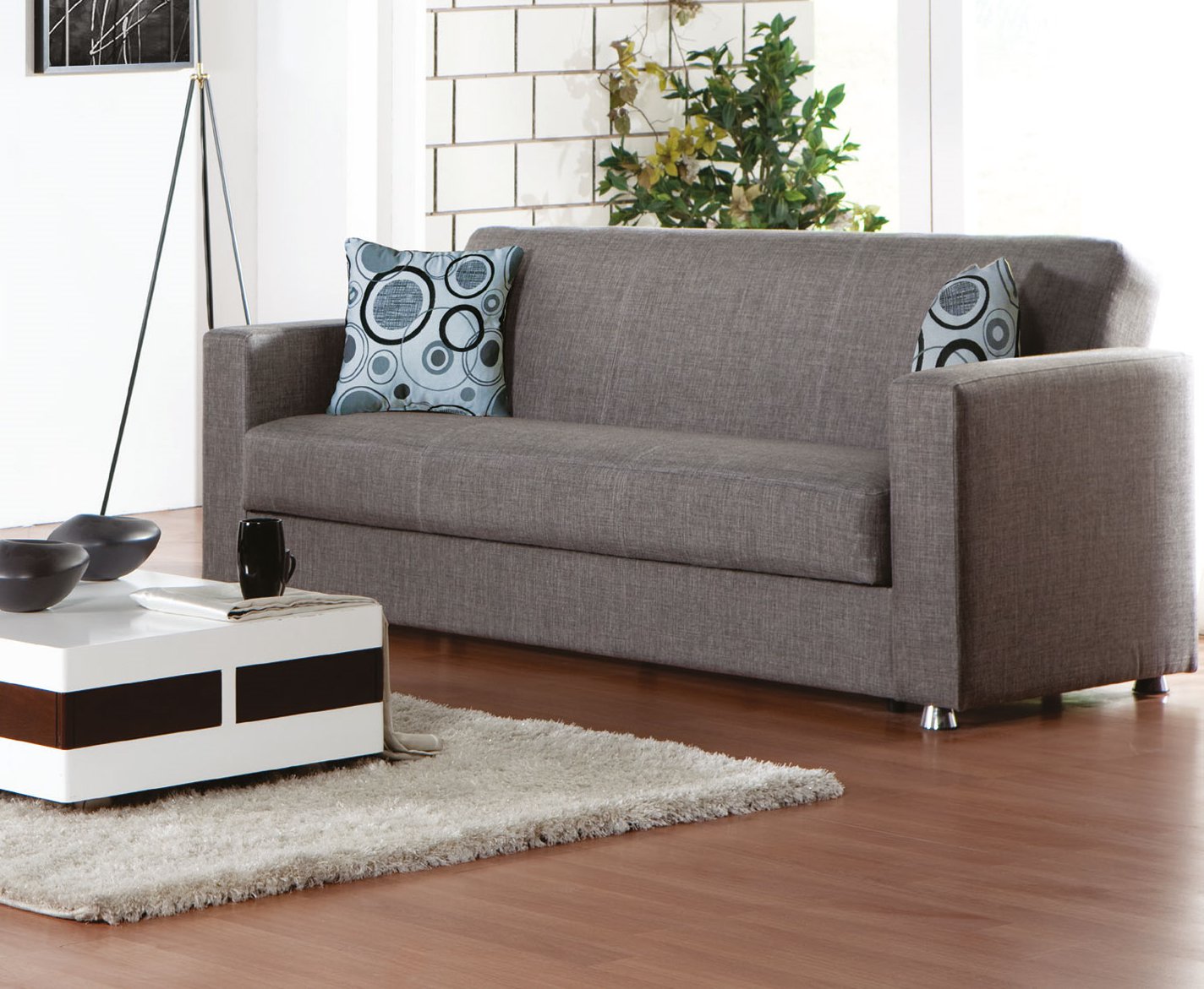 Tokyo Diego Grey Fabric Sofa Bed with Storage