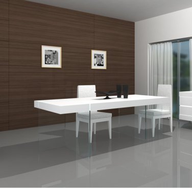 Cloud Dining Table in White High Gloss Finish