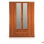 Dzhordzhia 4-Door Wardrobe with Mirror in Chestnut