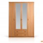 Dzhordzhia 4-Door Wardrobe with Mirror in Alder