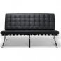 Barcelona Style Loveseat in Italian Leather