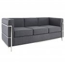 Le Corbusier Style Sofa Dark Grey