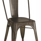 Oswego Industrial Metal Chair in Bronze Finish (Set of 4)