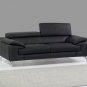 A973 Premium Black Leather Sofa