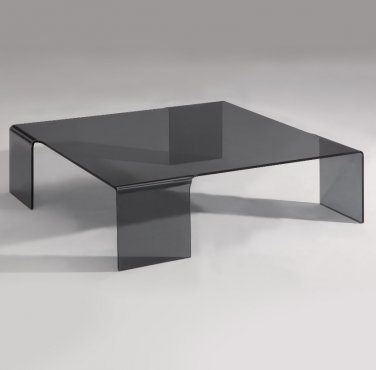Square Grey Glass Coffee Table