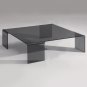 Square Grey Glass Coffee Table
