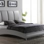 8272 Queen Size Grey Leatherette Bed