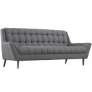 Maurin Mid Century Style Sofa in Grey Fabric