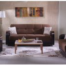 Luna Sofa Bed , Loveseat and Chair in Naomi Brown