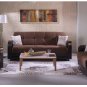 Luna Sofa Bed , Loveseat and Chair in Naomi Brown
