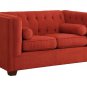 Cairns Red Love Seat with Tufted Back