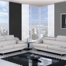 U8141-GR Bonded Leather 2pc Living Room Set