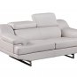 U8141-GR Bonded Leather Love Seat