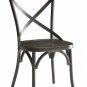 Set of 4 Brown Bistro Metal Side Chair