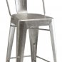 Oswego Industrial Counter Stool in Galvanized Finish (Set of 2)