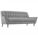 Maurin Mid Century Style Sofa in Lt Grey Fabric