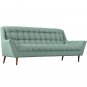 Maurin Mid Century Style Sofa Agua Fabric