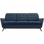 Kendall Mid Century Style Sofa in Azul Fabric