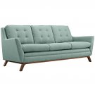 Kendall Mid Century Style Sofa in Agua Fabric