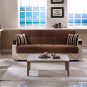 Luna Sofa Bed , Loveseat and Chair in Troya Brown