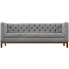 Chloe Mid Century Style Sofa Lt Grey Fabric