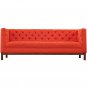 Chloe Mid Century Style Sofa Red Orange Fabric