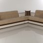 Moon Modern Sectional Sofa Bed, Chair and Ottoman in Platin Mustard Color