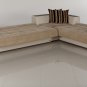 Moon Modern Sectional Sofa Bed, Chair and Ottoman in Platin Mustard Color