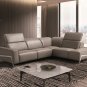 Ocean Grey Premium Leather Sectional