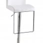 Set of Two Napoli Swivel Bar stool in White Vinyl