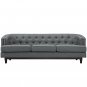 Jollene Mid Century Style Sofa Gray Fabric