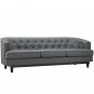 Jollene Mid Century Style Sofa Gray Fabric