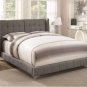 Cordelia Queen Size Bed in Grey Fabric