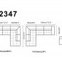 2347 Black Half Leather Sectional