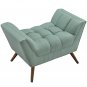 Eliot Tufted Ottoman in Aqua